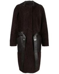 Low Classic - Faux-Leather Zip-Up Coat - Lyst