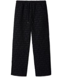 Off-White c/o Virgil Abloh - Logo-Jacquard Drawstring Straight Leg Trousers - Lyst