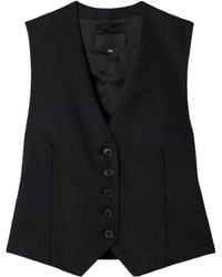 Nili Lotan - Angelina Pinstripe Vest - Lyst