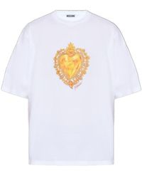 Moschino - Graphic Printed Crewneck T-Shirt - Lyst
