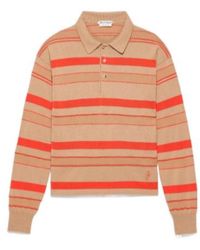 JW Anderson - Knitted Striped Rugby Polo Top - Lyst