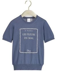 Dior - Book Cover Short-Sleeved Sweater - Lyst