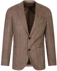 Corneliani - Herringbone-Weave Blazer - Lyst