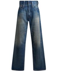 MM6 by Maison Margiela - Plain Colour Denim Trousers - Lyst