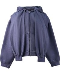 Balenciaga - Zip-Up Long-Sleeved Hoodie - Lyst