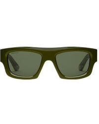 Gucci - Rectangular Frame Sunglasses - Lyst