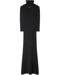Off-White c/o Virgil Abloh - Logo Detailed Long-Sleeved Hooded Dress - Lyst