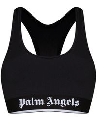Palm Angels - Logo-Underband Scoop-Neck Bra - Lyst