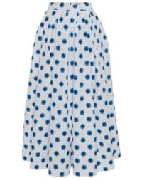 McQueen - All-Over Floral Printed Midi Skirt - Lyst