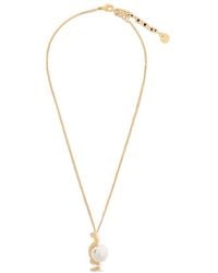 Ferragamo - Ferragamo Embellished Pendant Necklace - Lyst