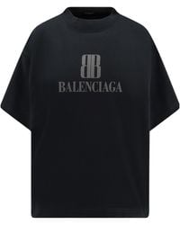 Balenciaga - Cotton T-Shirt With Logo - Lyst