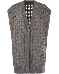 Herno - Long Sleeveless Cardigan - Lyst