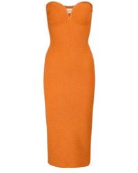 Galvan London - Thalia Ribbed-Knit Midi Dress - Lyst
