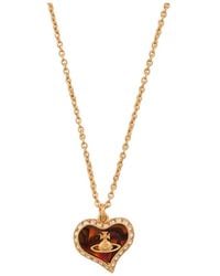 Vivienne Westwood - Petra Crystal-Embellished Heart Necklace - Lyst