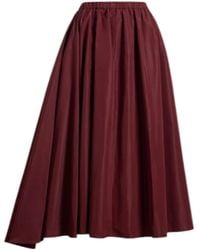 Patou - Asymmetric Faille Midi Skirt - Lyst