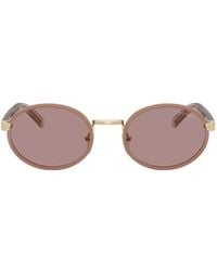 Prada - Eyewear Round Frame Sunglasses - Lyst