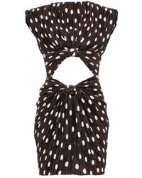 Cult Gaia - Polka-Dot Pleated Dress - Lyst