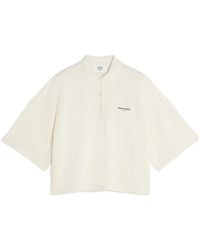 Maison Kitsuné - Maison Kitsuné Cropped Oversized Polo Shirt - Lyst