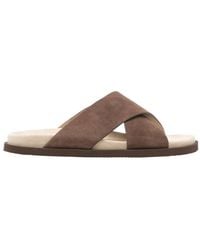 Brunello Cucinelli - Crossover Strap Slip-On Sandals - Lyst
