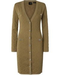 Pinko - Jacquard Knitted V-Neck Dress - Lyst