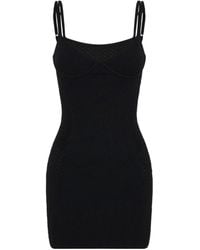 Dion Lee - Serpent Lace-Panel Ribbed-Knit Minidress - Lyst