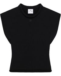 Courreges - Courrèges Cropped Knitted Tank Top - Lyst