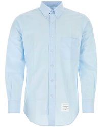 Thom Browne - Logo Patch Long-Sleeved Shirt - Lyst