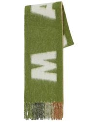 Marni - Logo-Detailed Fringed Scarf - Lyst