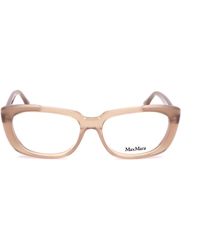 Max Mara - Rectangle Frame Glasses - Lyst