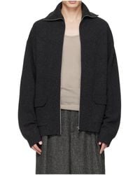 Lanvin - Cashmere Knitted Zip-Up Cardigan - Lyst