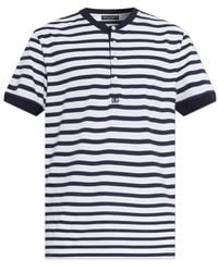 Dolce & Gabbana - Serafino Striped Cotton T-Shirt - Lyst