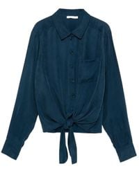 Patrizia Pepe - Bow Detailed Fluid Shirt - Lyst