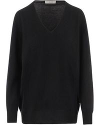 The Row - V-Neck Long-Sleeved Jumper - Lyst