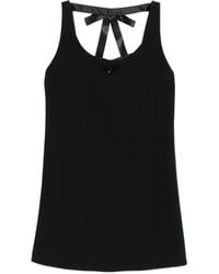 Prada - Triangle-Logo Mini Dress - Lyst