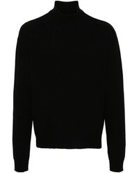 Rick Owens - High Neck Drop-Shoulder Knitted Jumper - Lyst