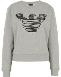 Emporio Armani - Round Collar Long Sleeve Sweater - Lyst