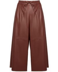 Yves Salomon - Drawstring Leather Trousers - Lyst