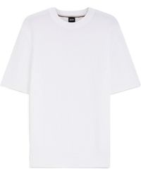 BOSS - Boss Short-Sleeved Knitted Top - Lyst