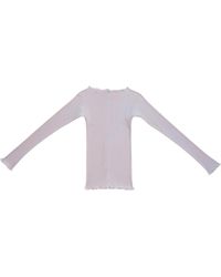Baserange - Ruffled-Trim T-Shirt - Lyst