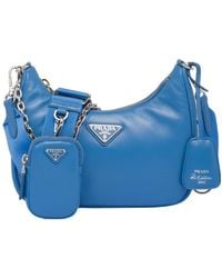 Prada - Logo Plaque Chain-Linked Shoulder Bag - Lyst
