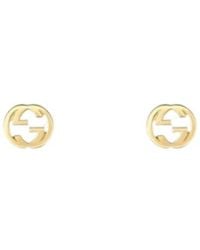 Gucci - Interlocking 18K Stud Earrings - Lyst