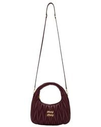 Miu Miu - Nappa Leather Crescent Bag - Lyst
