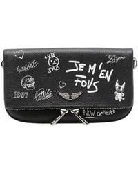 Zadig & Voltaire - Mini Rock Graffiti-Print Clutch Bag - Lyst