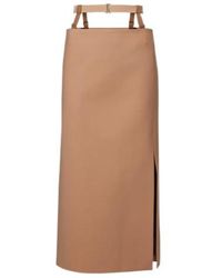 Mugler - Cutout Wool-Blend Pencil Skirt - Lyst