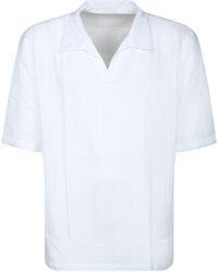 Officine Generale - Officine Générale Textured Polo Shirt - Lyst