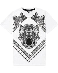 Just Cavalli - T-Shirt With Round Neck And Short Sleeves - Lyst