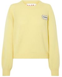 Marni - Appliquéd Cashmere Sweater - Lyst