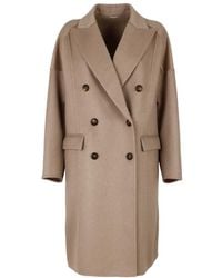 Brunello Cucinelli - Double-Breasted Cashmere Coat - Lyst