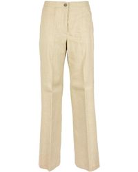Seventy - Elasticated-Waistband Pressed-Crease Trousers - Lyst