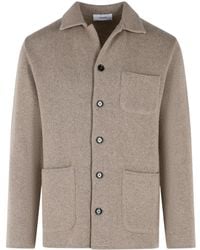 Lardini - Patch Pocket Knitted Jacket - Lyst